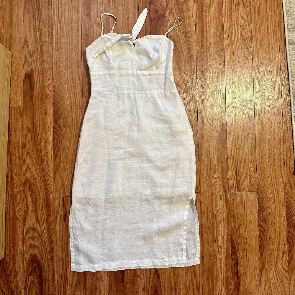 Linen midi dress